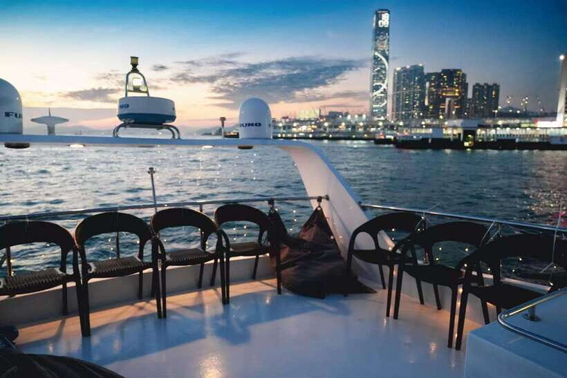 HK: Victoria Harbor Tour & Symphony of Lights (Free Drinks) - Price and value: $12 for a yacht-style skyline night