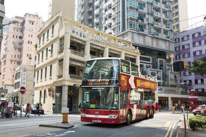 Hong Kong: Big Bus Hop-On Hop-Off Tour & Optional Peak Tram - Red Route (Hong Kong Island): Central temples, Mid-Levels vibes, and a Peak Tram finale
